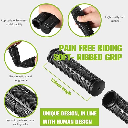 BMX MTB Non-Slip Rubber Handle Grips - 48pcs Black